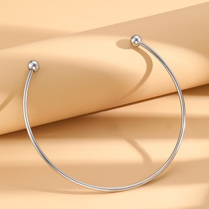 Korean Gold Plated Stainless Steel Zircon <b>Choker</b> Necklace Geometric Line Beaded Collar Jewelry <b>for</b> <b>Women</b> New Style - Product Image 5