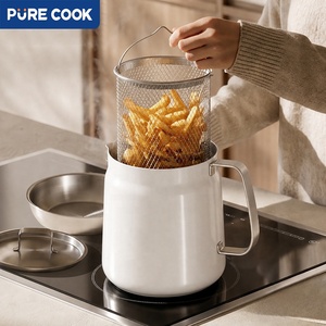 Panier de friture en acier inoxydable 304 de 2 L avec revêtement céramique, résistant à la chaleur, compatible lave-vaisselle, pour la maison - Product Image 1