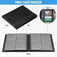 Prix de gros, classeur pour cartes à collectionner en PP, coloré, compatible avec 4 pochettes, album pour cartes, dossier, 160 cartes de jeu à chargement latéral, porte-cartes, livre