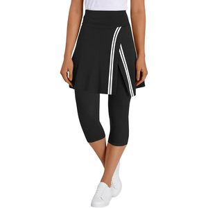 Leggings personnalisés pour femmes avec jupe intégrée, capris et poches, pour le tennis, le golf, le pickleball et les activités sportives - Product Image 1
