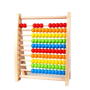 木制彩虹珠算盘益智玩具儿童智能算盘
