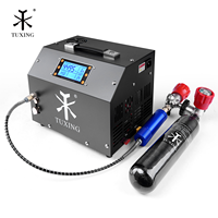 Compresseur d'air PCP TUXING de haute qualité, portable, 12V 110V 220V, 300 bars, 4500 PSI, avec écran LCD, pour la chasse, le paintball, la plongée en apnée