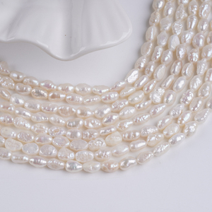 <span class=keywords><strong>Perlas</strong></span> naturales al por mayor 4-5mm White River Clam Pearl Strand-para la fabricación de joyas delicadas y diseños artesanales - Product Image 3