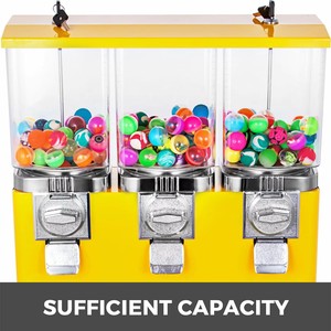 Funny Triple Candy Gumball Vending Machine Dispenser for Snack Shop Toy Shop - Product Image 4