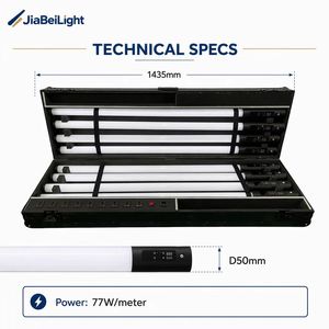 8 luces de haz Fresnel RGBWA inalámbricas IP65 para fiestas/discotecas al aire libre con estuche de transporte y control DMX512 - Product Image 3