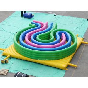 Laberinto de anillo inflable interactivo para niños y adultos, material de lona de PVC resistente de 10x10 metros - Product Image 3