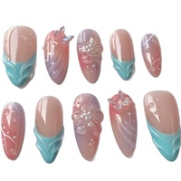 Lot de 10 faux ongles en gel de luxe, design amande, couvrance totale, les plus vendus, personnalisables, haute qualité esthétique