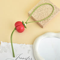Luxe handgemaakte leren drakenfruit tasbedel met geweven roze bloemknop sleutelhanger hanger voor handtassen rugzakken accessoires