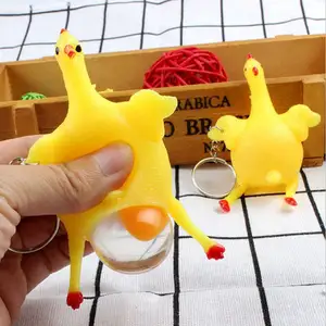थोक कुंजी श्रृंखला अंडा-नई अजीब हंसोड़ मुश्किल गैजेट्स खिलौना चिकन अंडे बिछाने मुर्गियाँ भीड़ तनाव गेंद चाबी का गुच्छा कीरिंग राहत उपहार