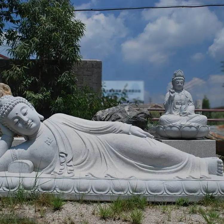 Statue de bouddha d'extérieur, grande taille et inclinable, pour le jardin