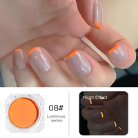 Poudre Luminescente Bojun XYG pour Fête d'Halloween, Pigment Phosphorescent pour Art Corporel et Accessoires Festifs pour Ongles