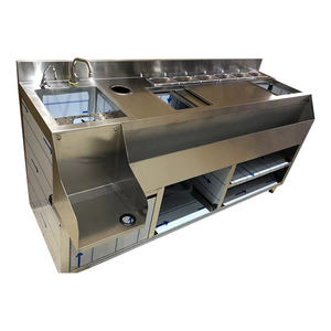 Estación de Bar Móvil de Acero Inoxidable para Cócteles, para Fiestas, con Capacidad y Color Personalizables - Product Image 1