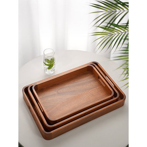 Nordic Mahogany Solid Wood <b>Tray</b> Rectangular <b>Serving</b> <b>Tray</b> For Tea And Snacks Small Medium <b>Large</b> Sizes - Product Image 4