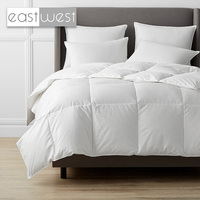 Est-ouest personnalisé de haute qualité duvet d'oie drap de lit couette insérer respirant blanc doux et confortable hôtel couette