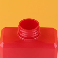 Emballage de flacon de shampooing en plastique recyclé carré 100% PCR, emballage cosmétique écologique