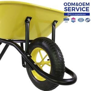 Carretilla de construcción resistente Wb4010 para sitio de construcción con marco de acero duradero y bañera de gran capacidad - Product Image 2