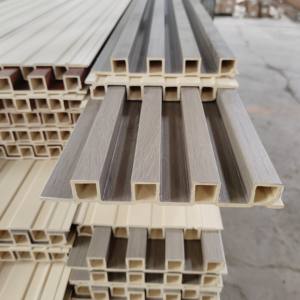 ผนังกั้นห้องแบบ WPC สำหรับภายในอาคาร แผ่นผนัง PVC แผ่นผนัง WPC ลายระแนง แผ่นผนัง Great <span class=keywords><strong>Wall</strong></span> - Product Image 4