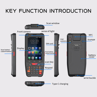 Terminal de poche industriel robuste en stock de 4.0 pouces PDA Android 12 IP67 NFC GPS /WiFi Honeywell Barcode Scanner 3GB/32GB
