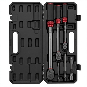 Jeu de clés dynamométriques 6 pièces, entraînement 1/2 pouce, 10-170 N.m, kit de clés réglables manuelles en acier au chrome-vanadium pour réparation - Product Image 4