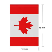 Promotion : Drapeau de jardin canadien vierge personnalisable, double face, pour décoration extérieure