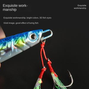 Esca rigida artificiale artificiale stampata in metallo 3D <span class=keywords><strong>per</strong></span> pesca con fondo in acqua salata 60g-200g esca con ganci - Product Image 3