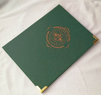 Couverture de menu en cuir personnalisée de la meilleure qualité A4