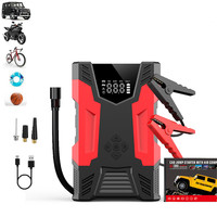 Démarreur de voiture d'urgence tout-en-un 3000A avec lumière LED et batterie externe pour voitures, motos et camions - Alimentation portable d'urgence