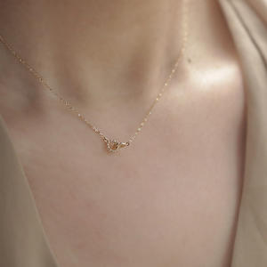 DUYIZHAO 925 gümüş döngü iyi şanslar tam elmas kolye kadınlar harika birbirine kolye kolye güzel takı kolye - Product Image 3