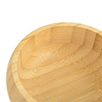 Bols en bois de bambou écologiques personnalisés pour les tout-petits et les enfants, technique de polissage de petite taille pour servir des aliments chauds/froids