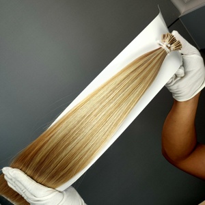 โรงงานดราก้อนบิวตี้ ผมแท้ 100% เรมี่  ยุโรป รัสเซีย  แบบ I-Tip  ต่อผมไฮไลท์สี  ขายส่ง - Product Image 4