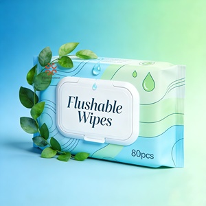 Lingettes pour bidet ménager OEM, eau ultra <span class=keywords><strong>pure</strong></span>, additif non alcoolisé, 60GSM, non tissées, <span class=keywords><strong>extra</strong></span> larges, épaisses, jetables dans les toilettes - Product Image 4