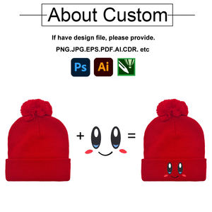 Fabricant de bonnets en acrylique avec broderie de logo personnalisé, bonnets en tricot d'hiver avec <span class=keywords><strong>pompon</strong></span>, unisexe, chauds avec <span class=keywords><strong>pompon</strong></span> - Product Image 6
