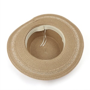 Chapeau de paille Panama pour femme, chapeau de soleil d'été pour la plage, à large bord, broderie à la main, en herbe naturelle, pour adulte - Product Image 4