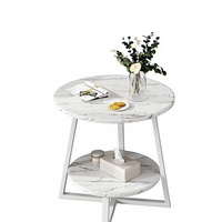 Table basse triangulaire en bois, style moderne et luxueux, double niveau, pour petit appartement, salon ou chambre à coucher