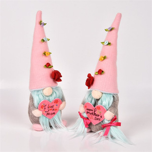 Muñeca sin Rostro para el Día de la Madre, con Sombrero en Forma de Corazón, Regalo Creativo, Adorno de Tela - Product Image 1