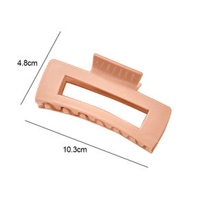 Fermacapelli a Clip Quadrato in Silicone Morbido 10,3 cm con Logo Personalizzato, Colore Opaco, Clip Flessibile per Capelli per Ragazze - Product Image 2