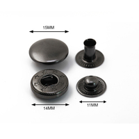 Offre Spéciale 15 mm Nickel Gravé logo En Laiton 4 Parties Boutons De Fixation pour Vêtement En Cuir Vêtements 4 Partie Bouton
