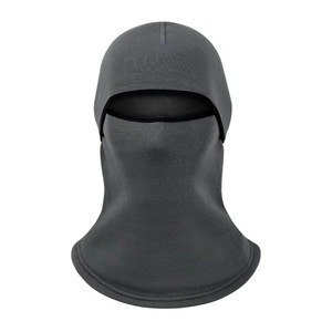 Balaclava Full Face Mask With Fleece Lining Breathable Warm Outdoor Cycling Headwear Unisex Solid Color Gray - Product Image 1