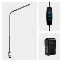 Lampe de bureau à pince LED réglable, 3 couleurs de gradation, 10 niveaux de luminosité, lampe de table pour manucure, lampe de bureau moderne pour la maison et le bureau