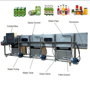 Pasteurisateur stérilisateur continu à 3 étages pour petites canettes, bouteilles, pots, pulvérisation, bière, boissons, jus, lait - Product Image 1
