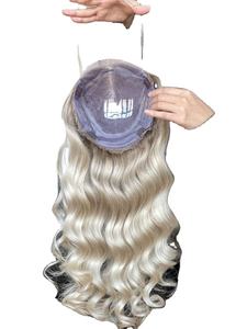 2023 nouveau Design Mini perruque Bleach noeuds nœuds simples fait à la main pleine dentelle perruque couleur personnalisée pour les femmes blanches - Product Image 4