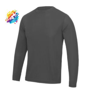 High Quality 100% Cotton Custom Label <b>Men's</b> Moisture-Wicking <b>Long</b> Sleeve <b>T</b>-<b>Shirt</b> with Front Printed Brand Logo - Product Image 3