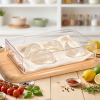 Boîte à tiramisu rectangulaire transparente avec couvercle - Contenant alimentaire en plastique de qualité alimentaire pour mousse et gâteau