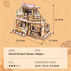 Tongmuqu Nouveau style Mini bibliothèque Hibou Librairie Utilisable comme cadeaux Jouets de puzzle en bois 3D - Product Image 6