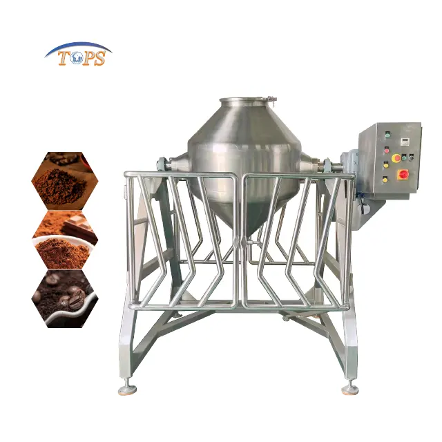 Patent Technology 500L Double Cone Mixer Coffee Sugar Spice Powder Mixing Machine