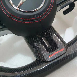 Pour Mercedes matériau en cuir de volant en Fiber de carbone pour la mise à niveau des nouveaux modèles <span class=keywords><strong>AMG</strong></span> C63 E63 <span class=keywords><strong>E53</strong></span> GT <span class=keywords><strong>GLE</strong></span> GLS A35 GLB35 CLA G63 - Product Image 2