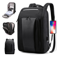 Sac à dos de voyage d'affaires scolaire de loisirs imperméable à grande capacité avec charge USB de qualité supérieure avec logo personnalisé