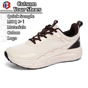 Chaussures <span class=keywords><strong>de</strong></span> course personnalisées pour hommes avec logo, baskets <span class=keywords><strong>de</strong></span> jogging, <span class=keywords><strong>de</strong></span> course sur piste et <span class=keywords><strong>de</strong></span> trail, en tissu mesh respirant, basses, à lacets, pour le sport - Product Image 1