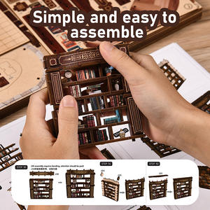 Qimeng Study Hall Casa en Miniatura DIY, Modelo de Arquitectura Europea Retro, Micro Casa de Ensamblaje Hecha a Mano, Juguete Creativo, Regalo - Product Image 3