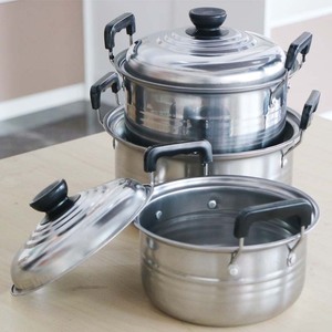 10 pezzi commercio all'ingrosso stoviglie da cucina pentola in acciaio inox cottura latte e zuppa pentola Set pentole per cucina a induzione fornello a Gas - Product Image 2
